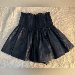 NWT Queen of Sparkles - Navy Leather Swing Short (XS)
